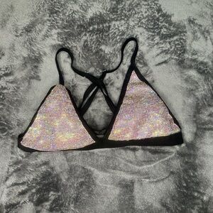Sparkling Sequin Triangle Bralette